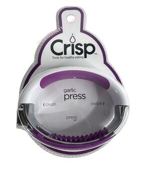 NEW Crisp Purple Garlic Press - Handheld Garlic Crusher Tool Collect & Dispense